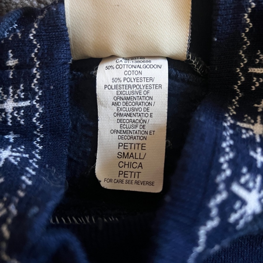 Navy Blue Festive Sweatshirt - Picture 5 of 6